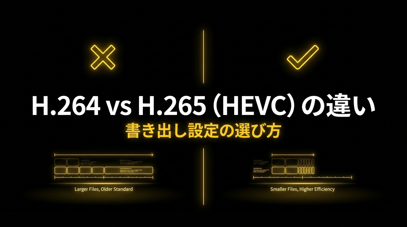 H.264とH.265の違い｜書き出し時の選び方ガイド | M Visuals